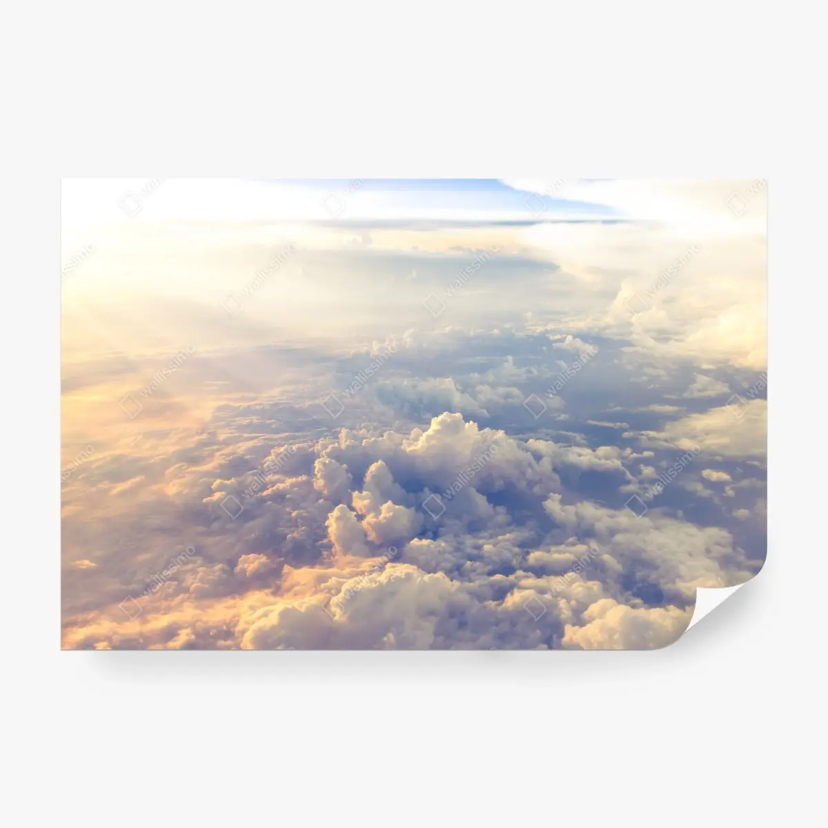 Fototapete sonnenbeschienene wolken über dem horizont – Pixers®