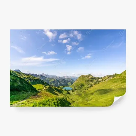 Fototapete ruhiger alpensee in den bergen – Pixers®