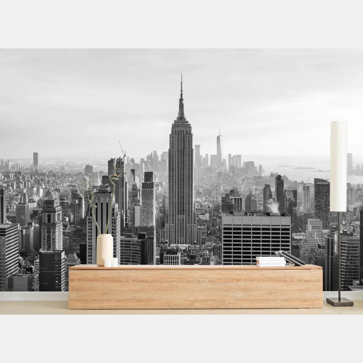 Fototapete New York skyline in schwarzweiß – Pixers®