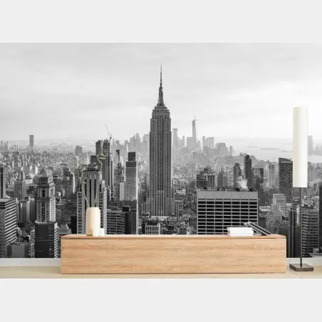 Fototapete New York skyline in schwarzweiß – Pixers®