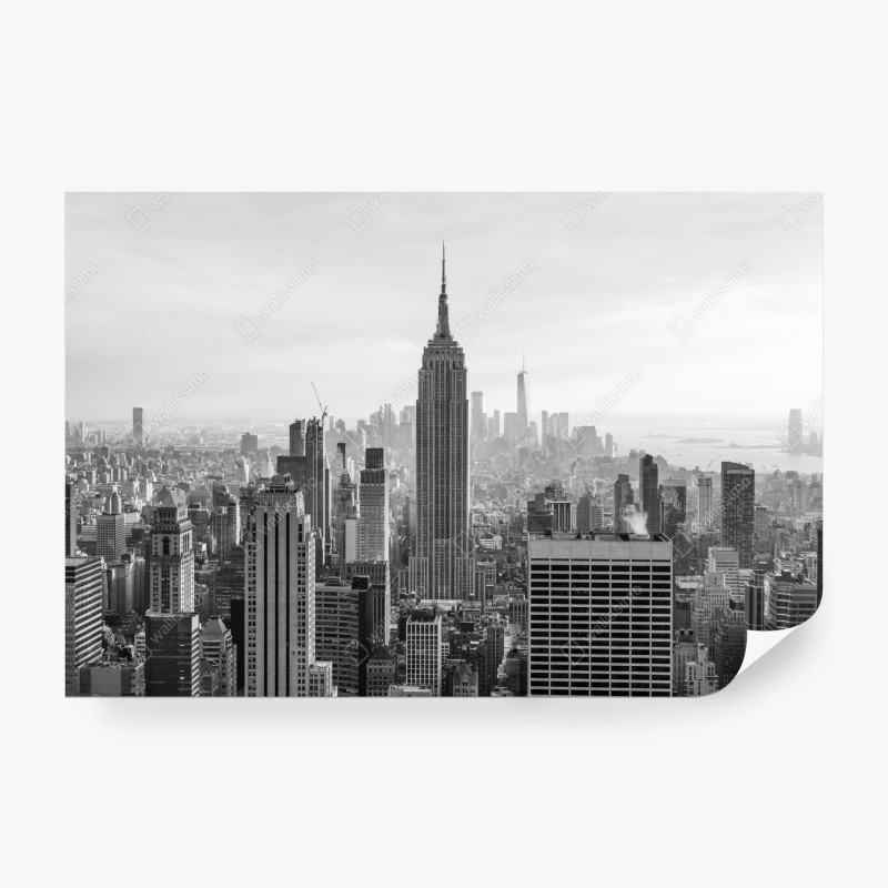 Fototapete New York skyline in schwarzweiß