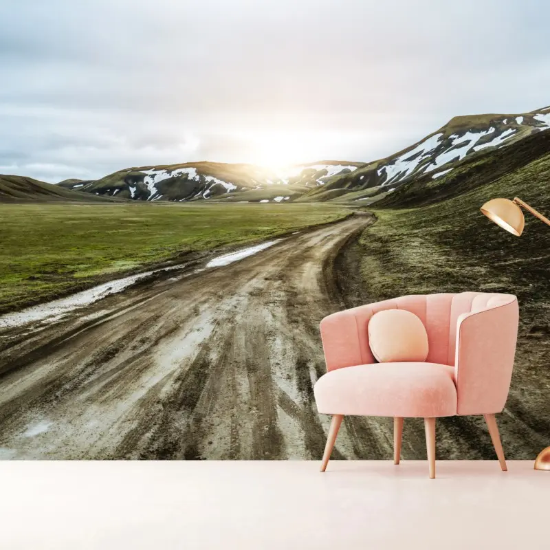 Fototapete Landmanalaugar malerische hochlandsstraße