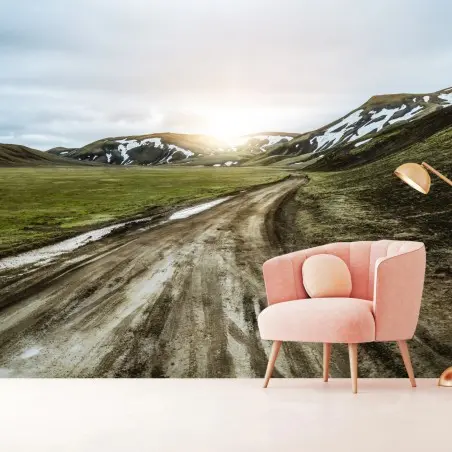 Fototapete Landmanalaugar malerische hochlandsstraße