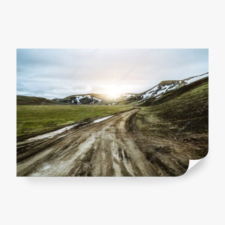 Fototapete Landmanalaugar malerische hochlandsstraße – Pixers®