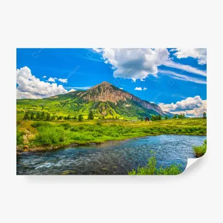 Fototapete sonnige berge von Crested Butte, Colorado – Pixers®