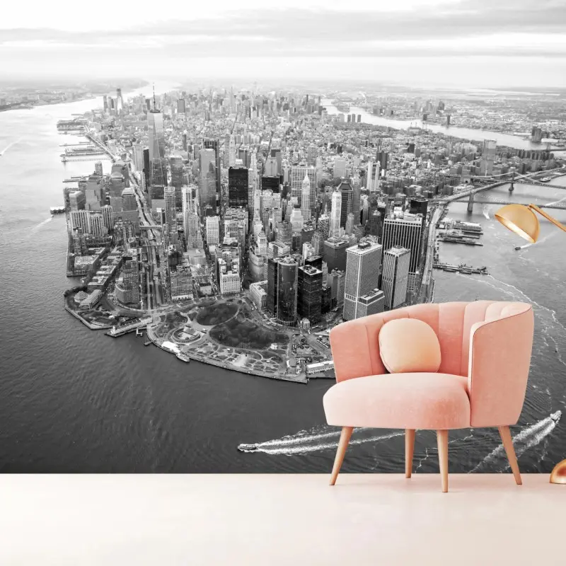 Fototapete Manhattan skyline aus der luft