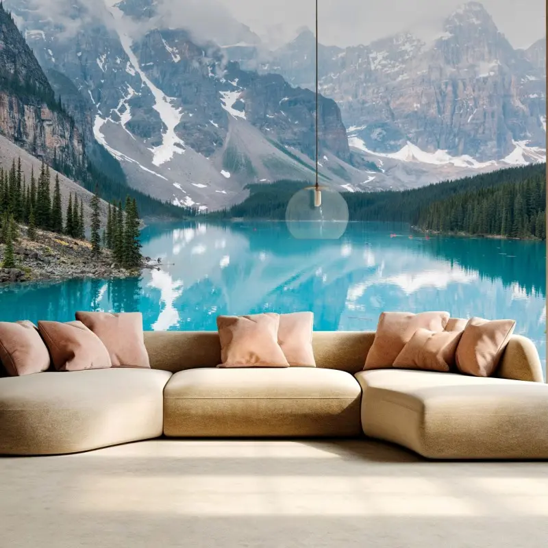 Fototapete türkissee moraine im Banff