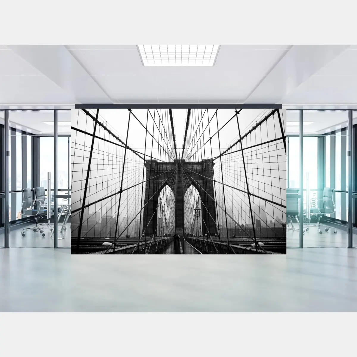 Fototapete Brooklyn Bridge geometrische perspektive – Pixers®