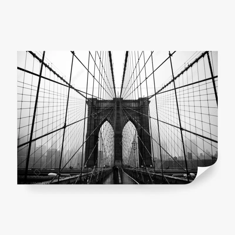 Fototapete Brooklyn Bridge geometrische perspektive