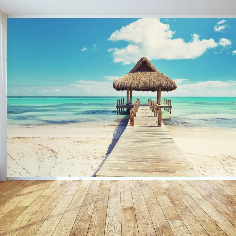 Fototapete tropischer steg in Punta Cana