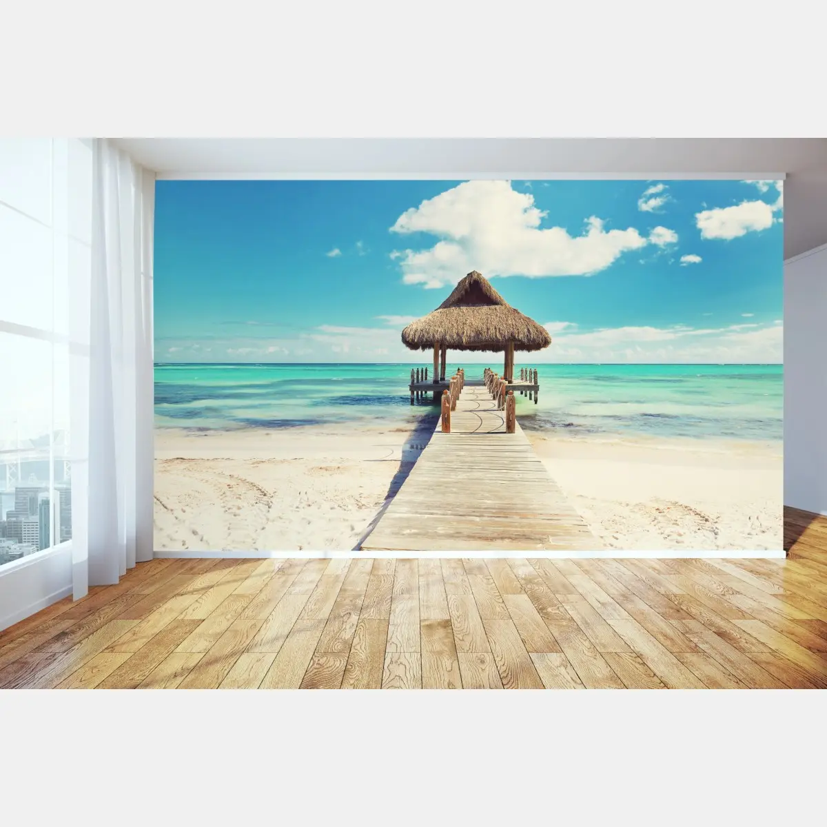 Fototapete tropischer steg in Punta Cana – Pixers®