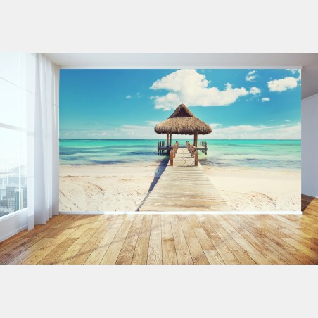 Fototapete tropischer steg in Punta Cana – Pixers®
