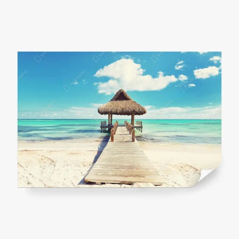 Fototapete tropischer steg in Punta Cana