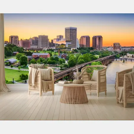 Fototapete Richmond skyline bei sonnenuntergang – Pixers®