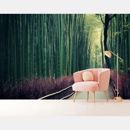 Fototapete ruhiger bambuspfad in Arashiyama – Pixers®