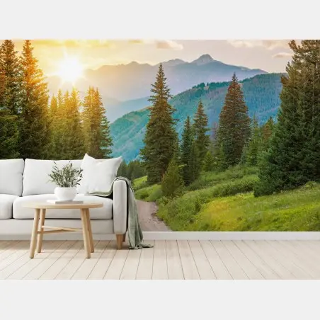 Fototapete Colorado bergpfad bei sonnenaufgang – Pixers®