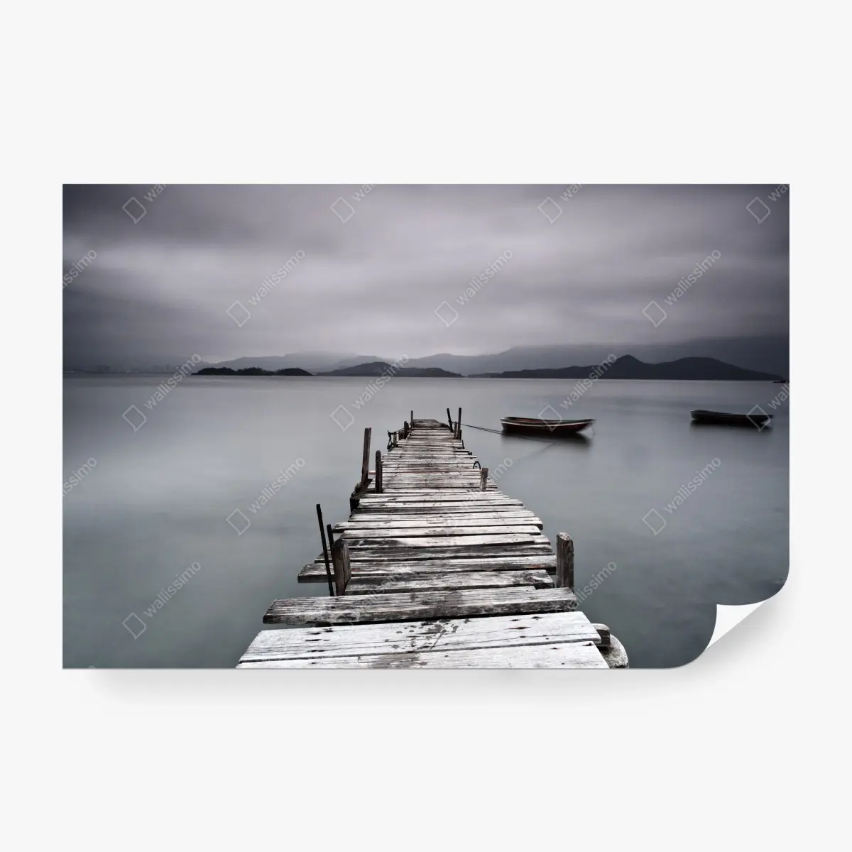 Fototapete ruhige seebrücke über stillem meer – Pixers®