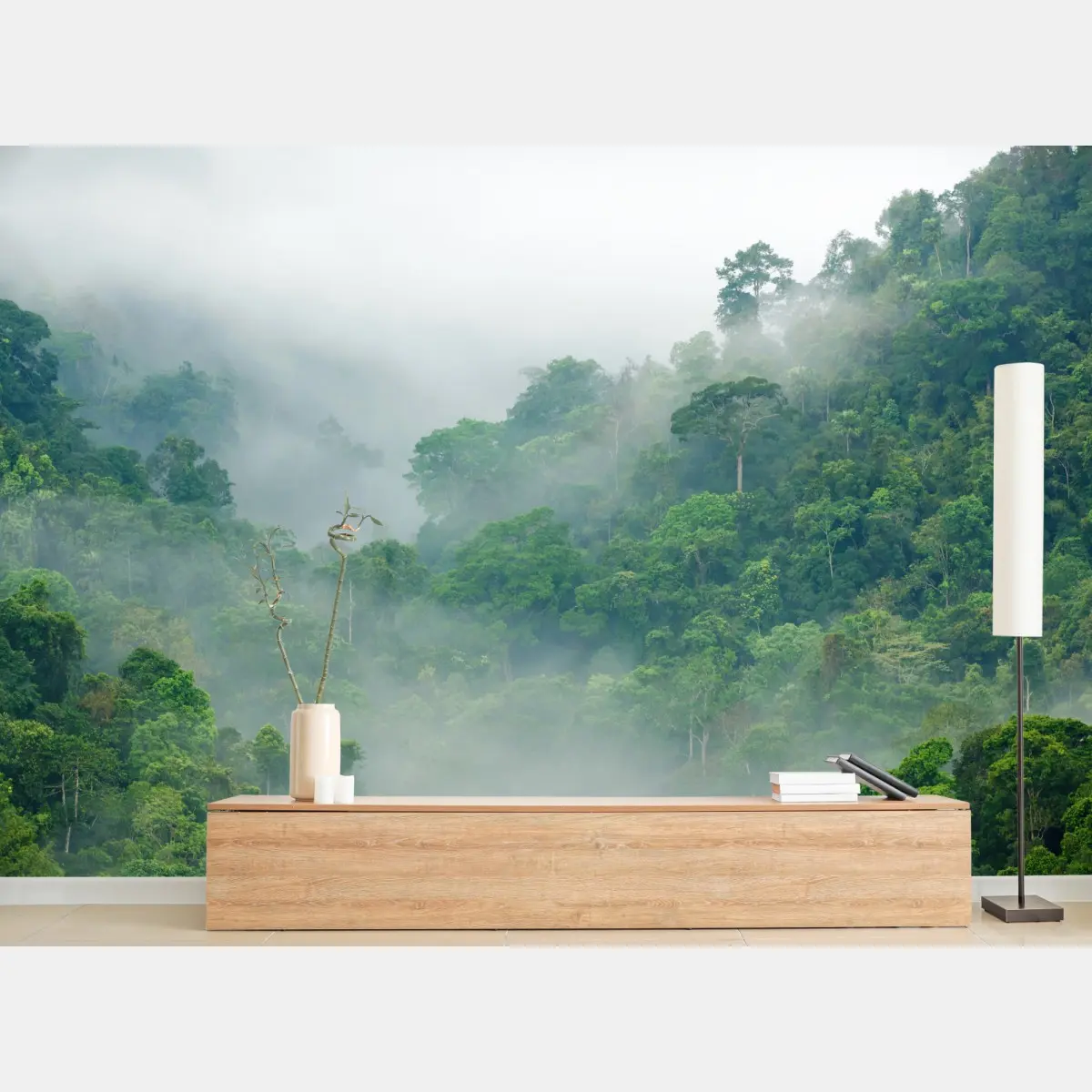 Fototapete morgendlicher nebel über Kaeng Krachan – Pixers®