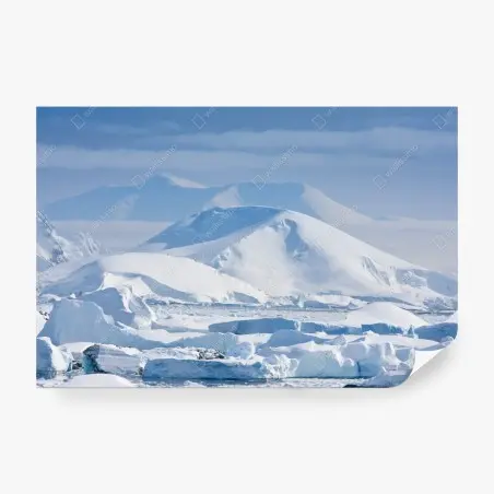 Fototapete verschneite berglandschaft – Pixers®