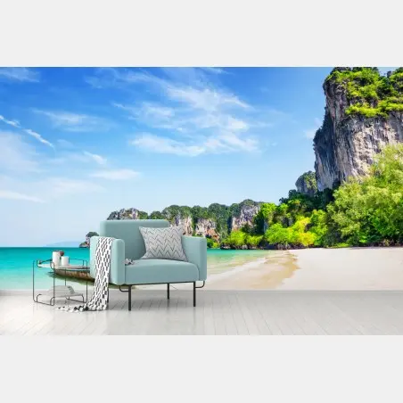 Fototapete longtail-boot am strand Railay, Thailand – Pixers®