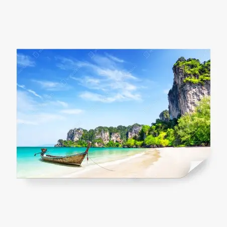 Fototapete longtail-boot am strand Railay, Thailand – Pixers®