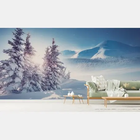 Fototapete majestätische winterlandschaft der Karpaten – Pixers®