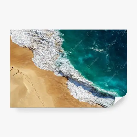 Fototapete türkisfarbene wellen am Kelingking Beach – Pixers®