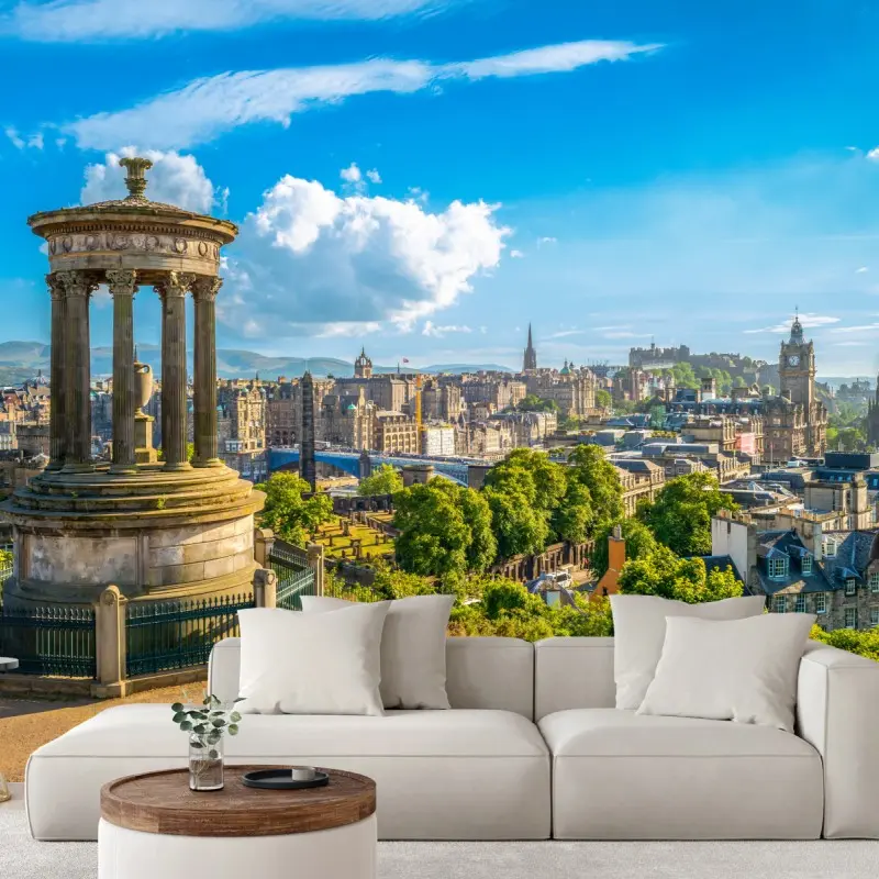Fototapete Edinburgh skyline vom Calton Hill