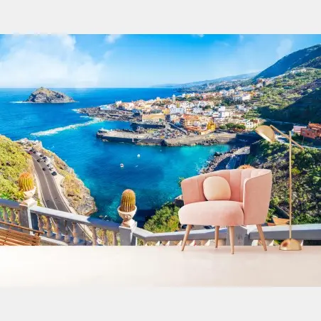 Fototapete Garachico küstenpanorama, Teneriffa – Pixers®