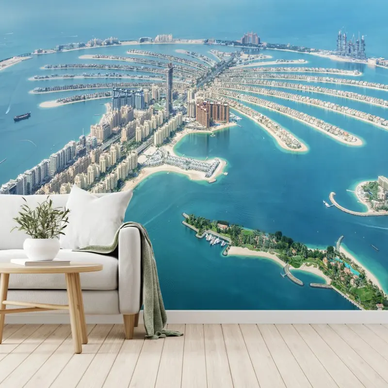 Fototapete luftaufnahme von Palm Jumeirah, Dubai