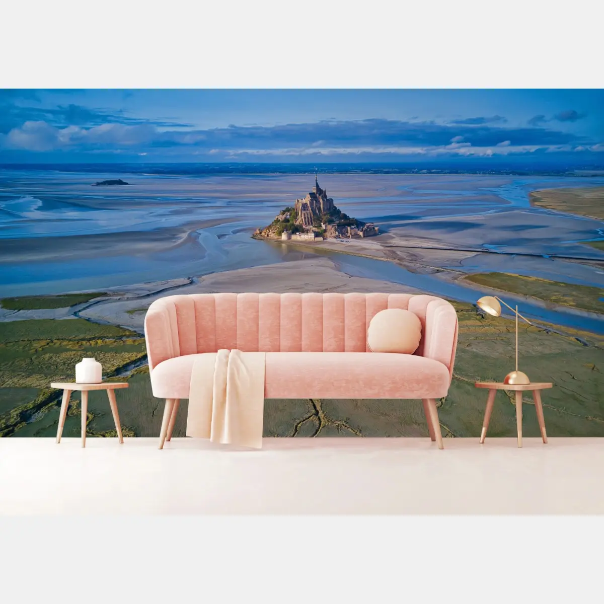 Fototapete Mont Saint-Michel luftaufnahme – Pixers®