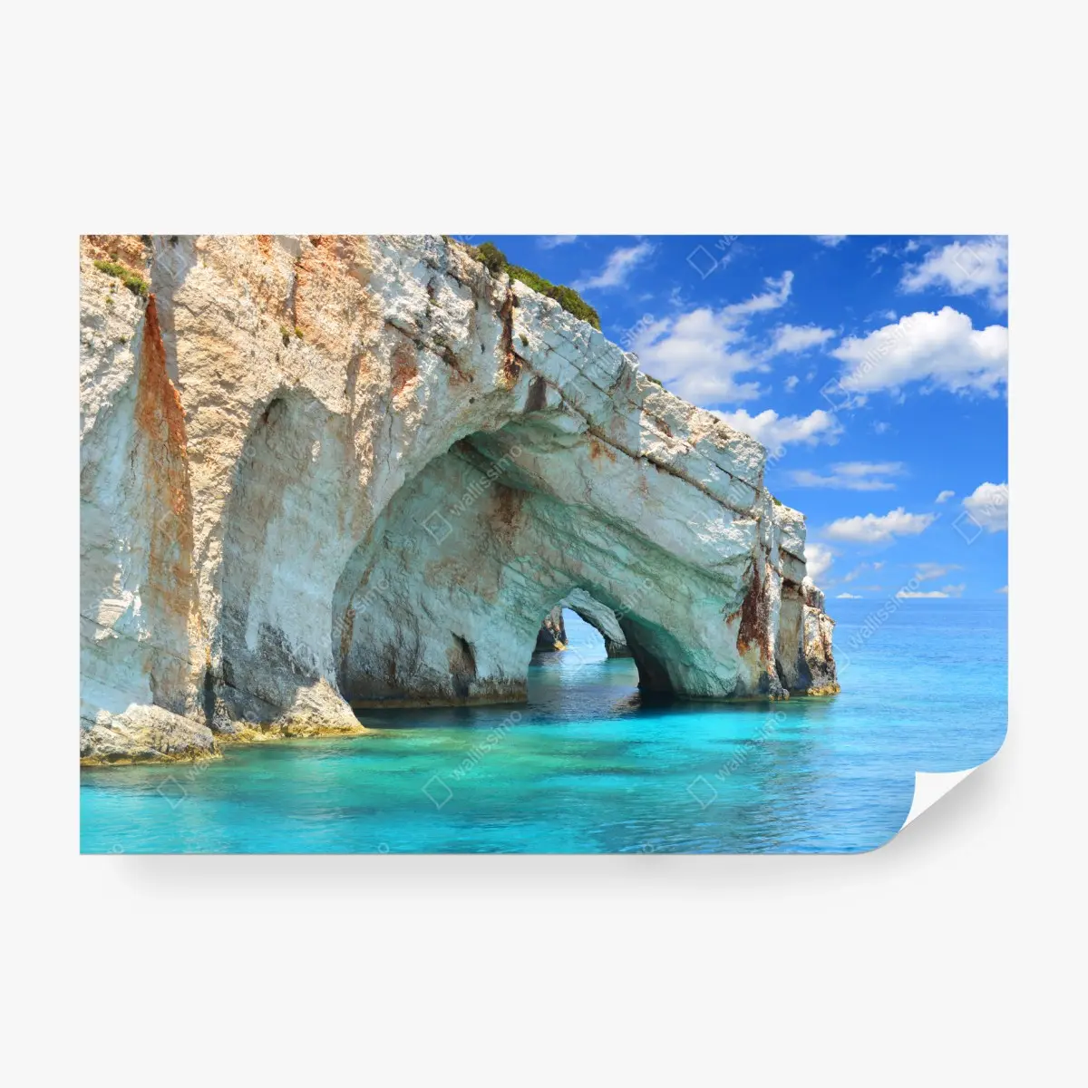 Fototapete blaue höhlen von Zakynthos – Pixers®