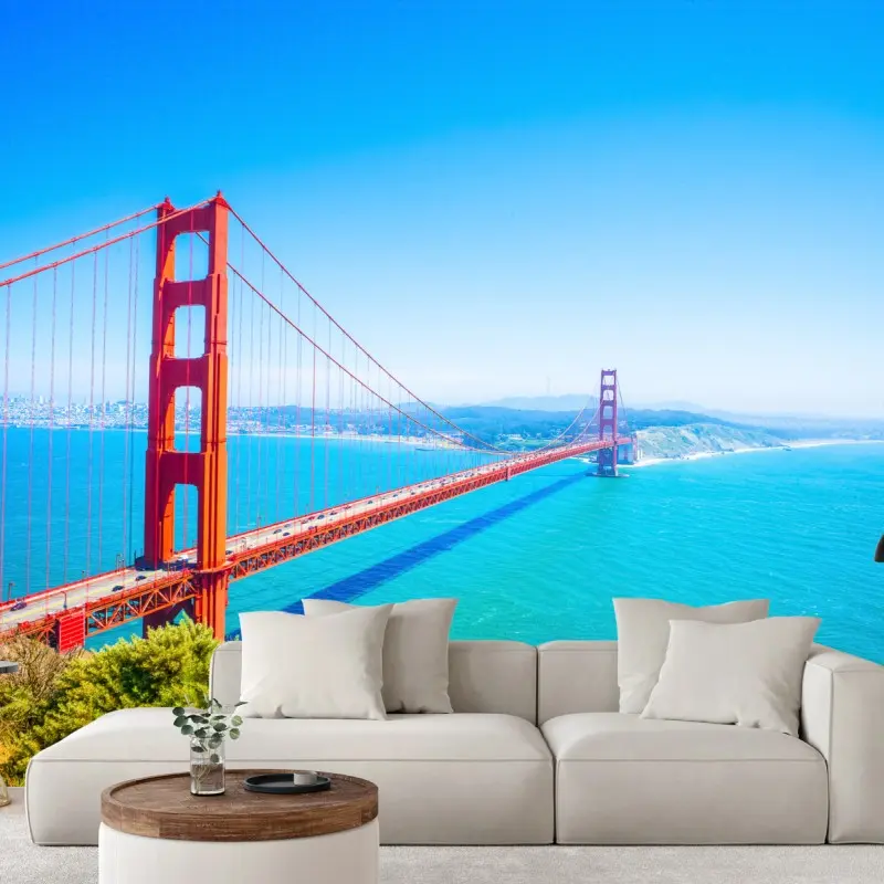 Fototapete Golden Gate Bridge über der bucht von San Francisco