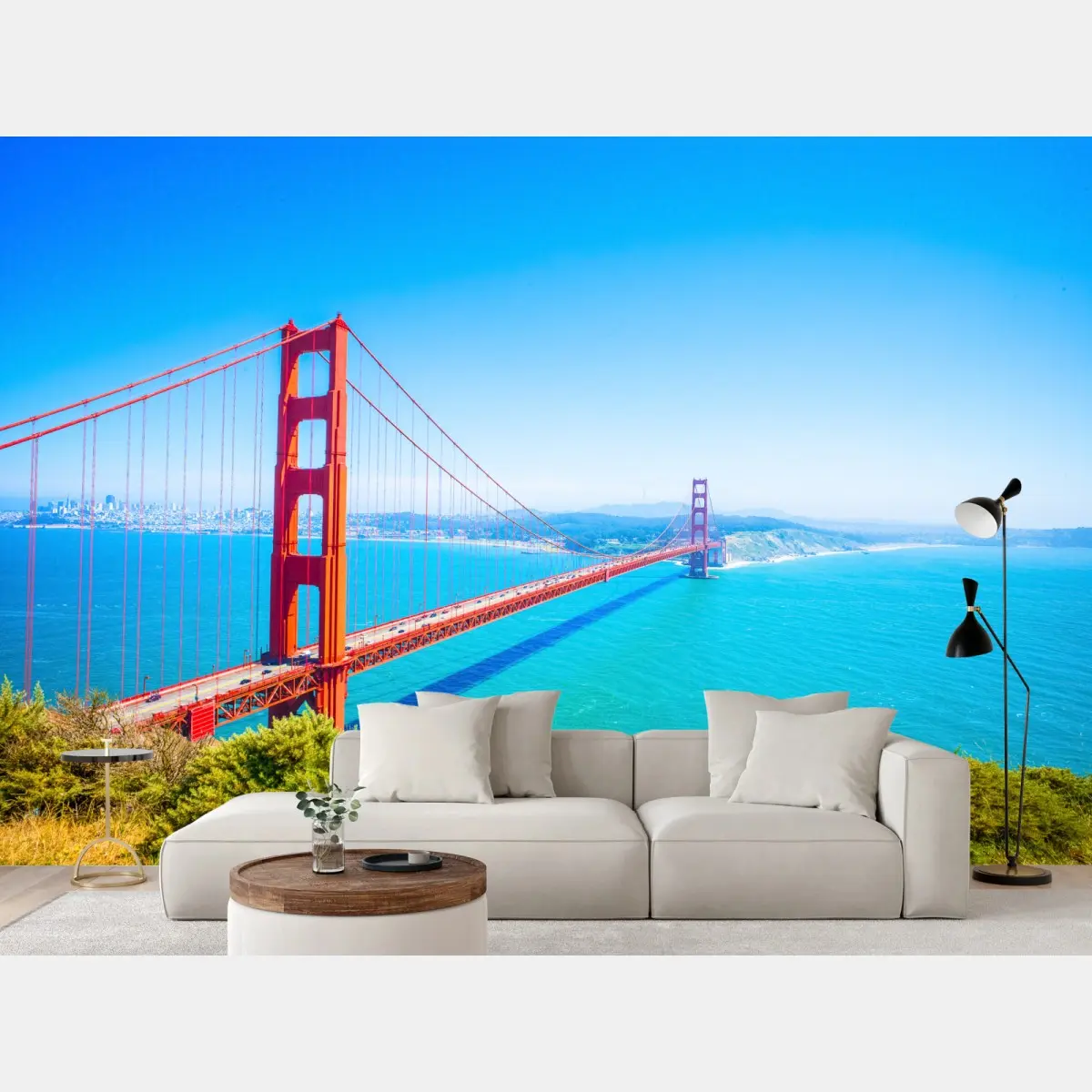 Fototapete Golden Gate Bridge über der bucht von San Francisco – Pixers®
