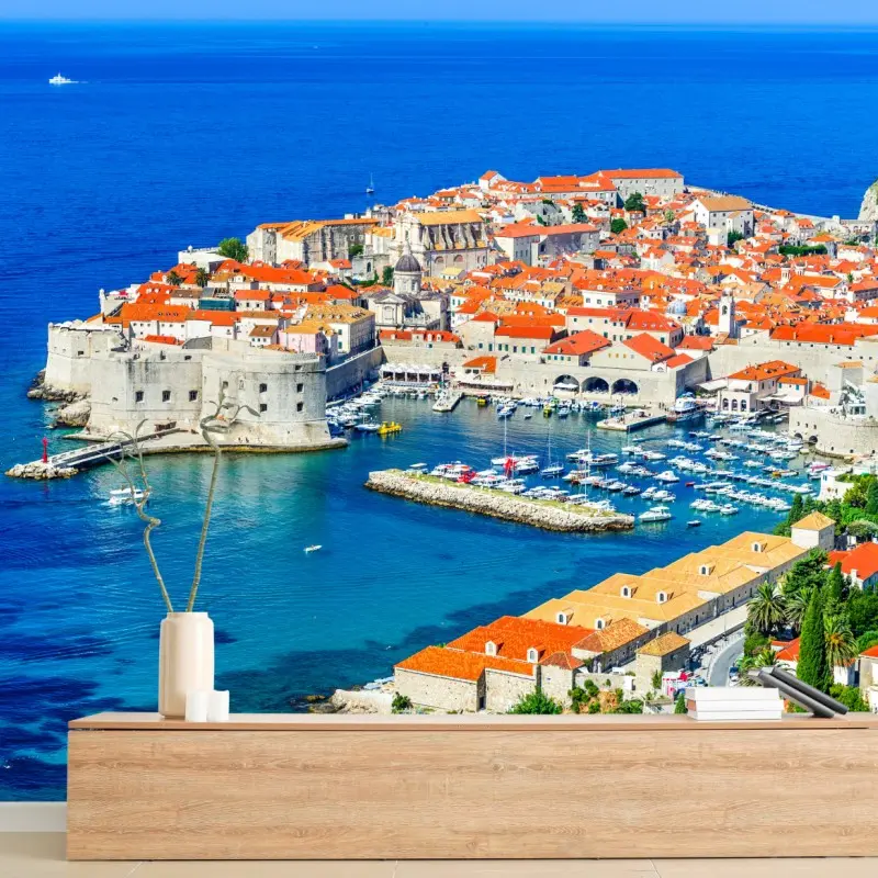 Fototapete Dubrovnik panorama der altstadt