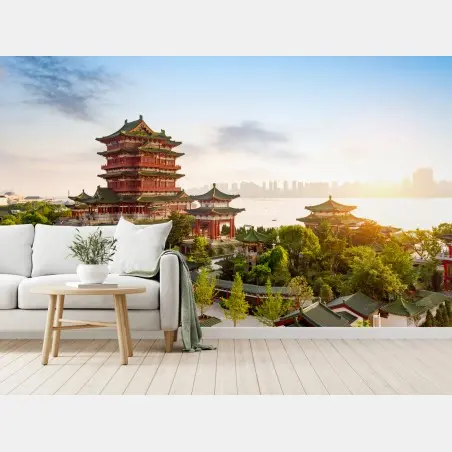 Fototapete Tengwang-Pavillon bei sonnenaufgang – Pixers®