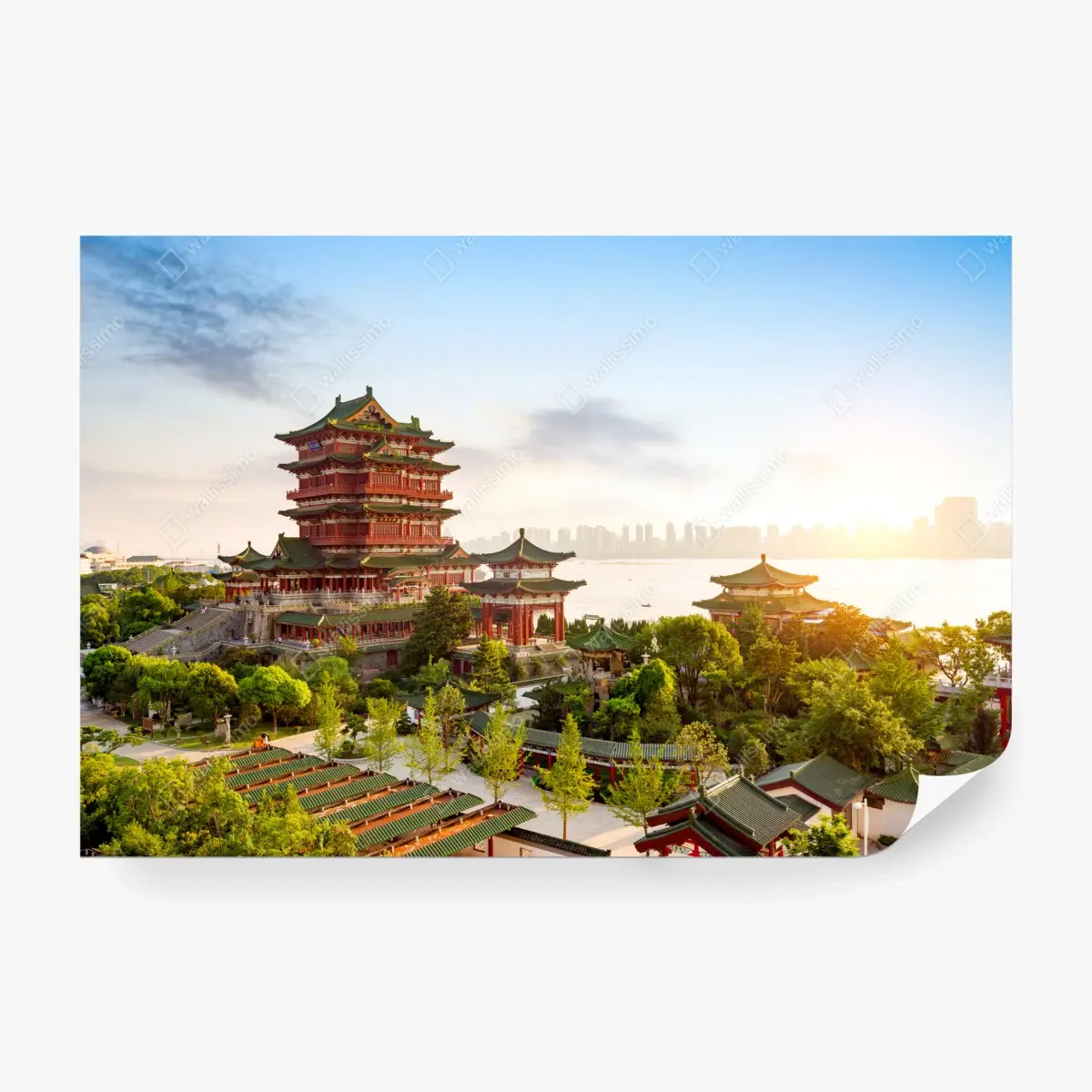 Fototapete Tengwang-Pavillon bei sonnenaufgang – Pixers®