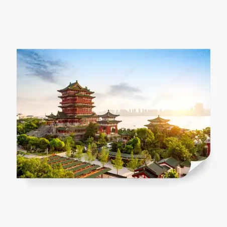 Fototapete Tengwang-Pavillon bei sonnenaufgang – Pixers®