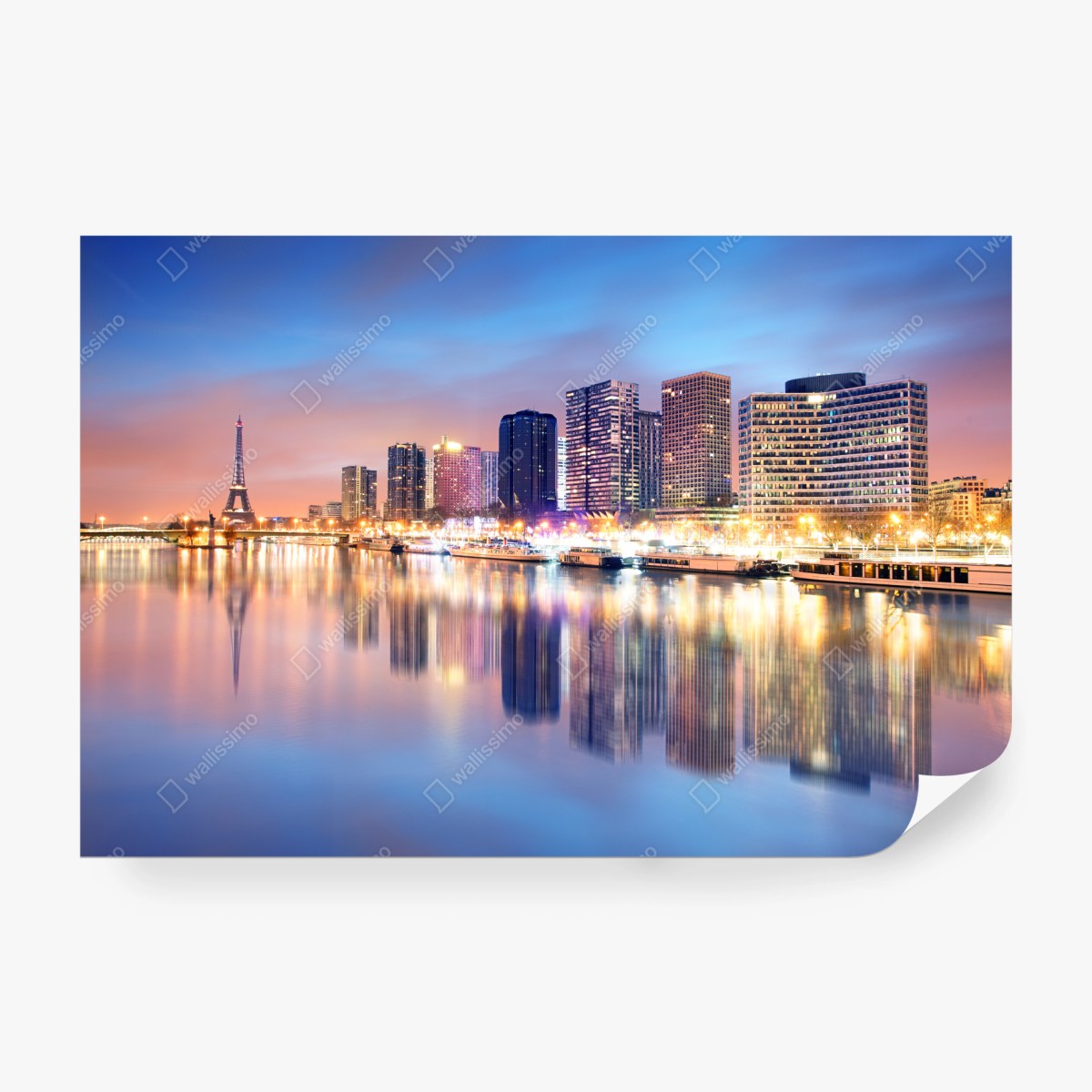 Fototapete Paris skyline bei dämmerung – Pixers®
