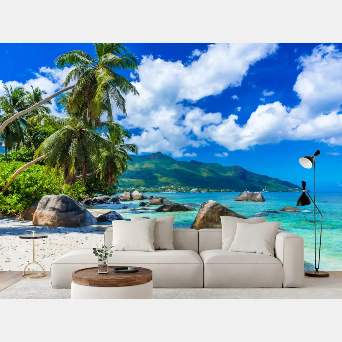 Fototapete Baie Beau Vallon tropischer strand – Pixers®
