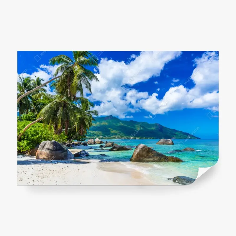 Fototapete Baie Beau Vallon tropischer strand
