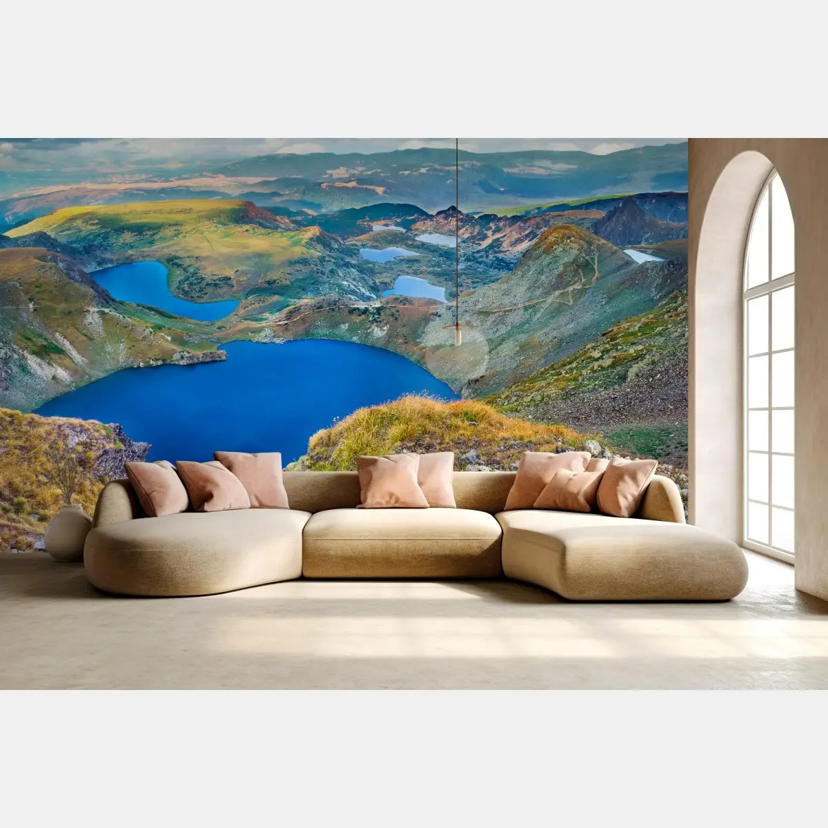 Fototapete alpine blaue seen panorama – Pixers®