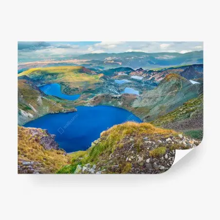 Fototapete alpine blaue seen panorama – Pixers®