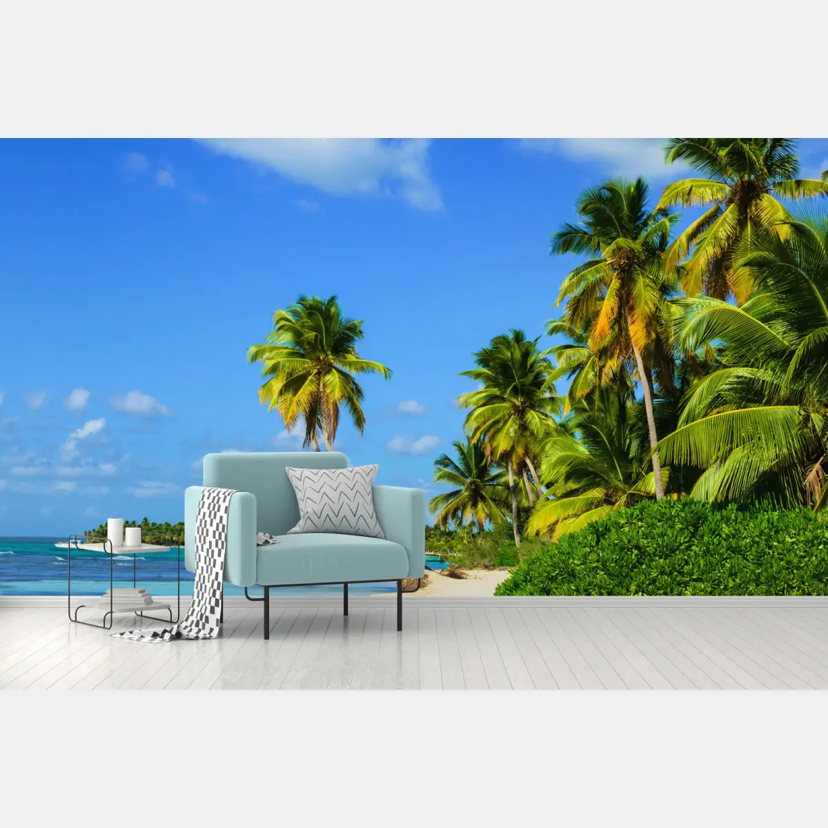Fototapete tropischer palmenstrand – Pixers®
