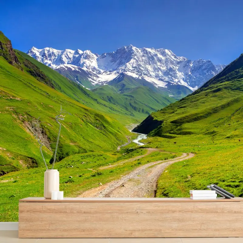Fototapete majestätischer blick auf Shkhara von Ushguli