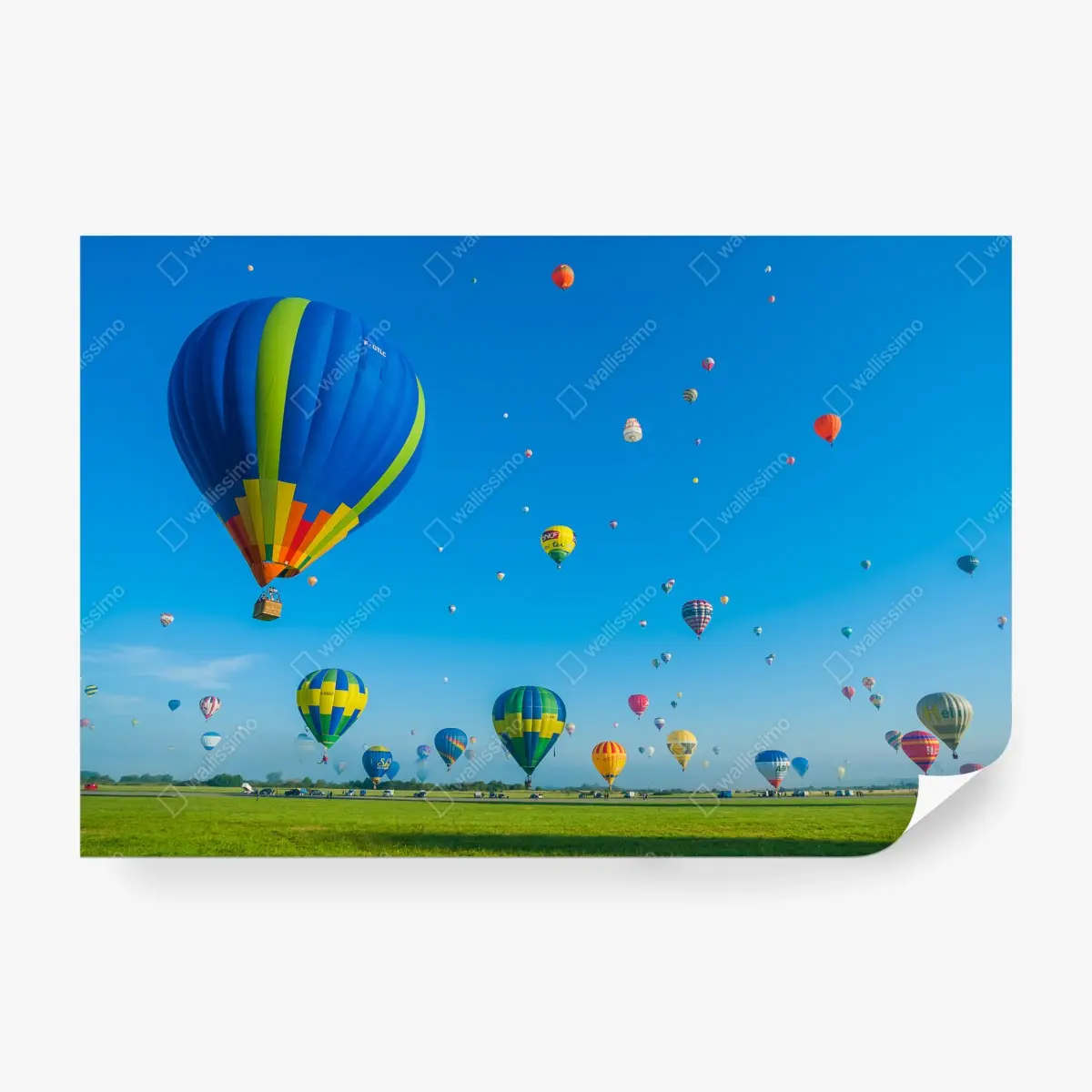 Fototapete bunte heißluftballons über Chambley – Pixers®