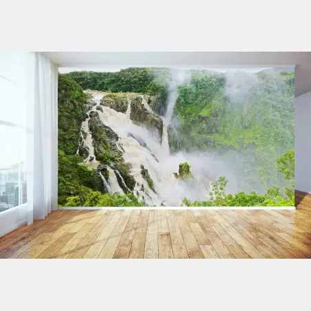 Fototapete wasserfall Barron Falls im regenwald – Pixers®