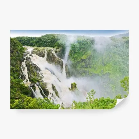 Fototapete wasserfall Barron Falls im regenwald – Pixers®