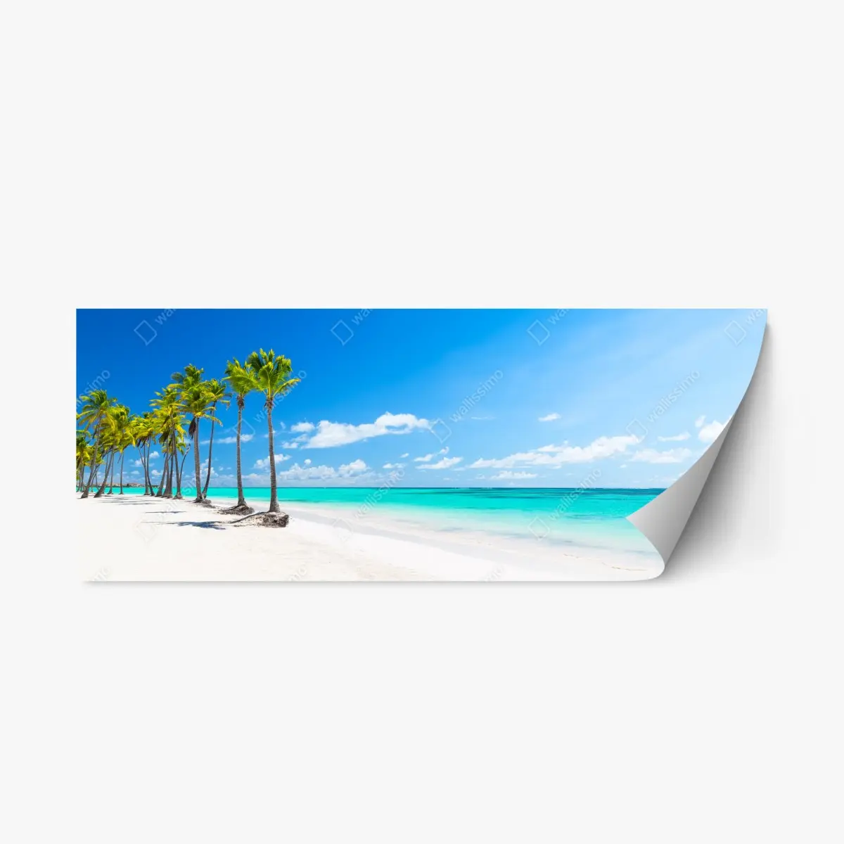 Repositionierbarer Aufkleber tropisches strandpanorama in Punta Cana – Pixers®
