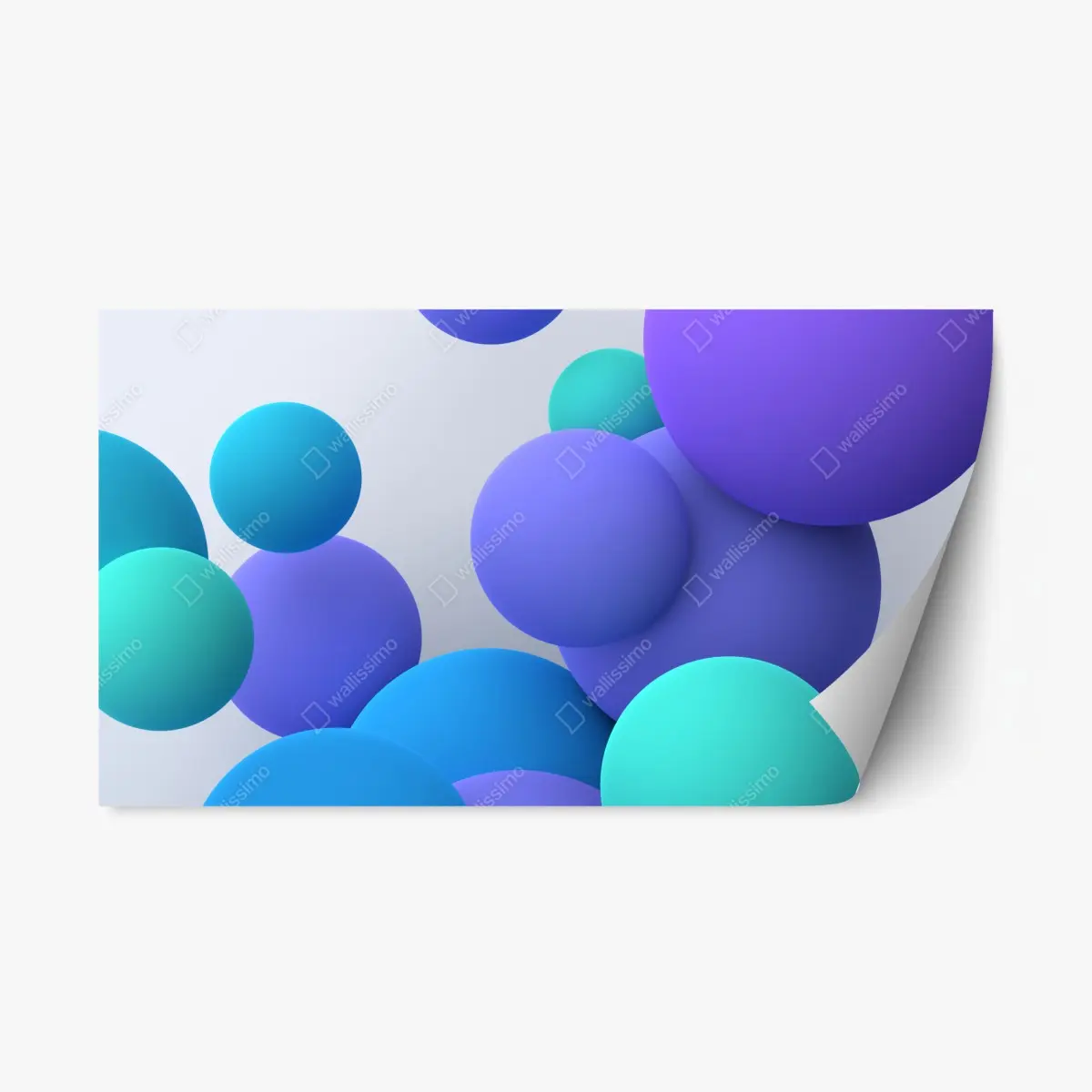 Repositionierbarer Aufkleber bunte schwebende kugeln 3d abstrakt – Pixers®